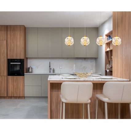 Globo - LED-pendel med kabelophæng LED/32W/230V 3000K guld