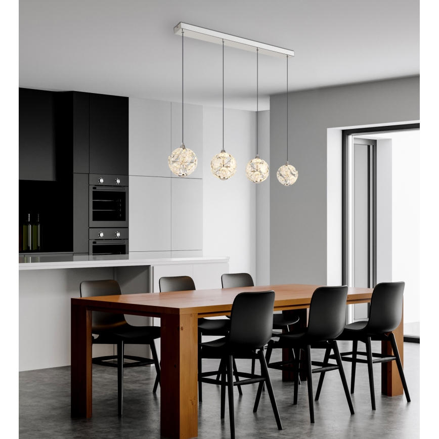 Globo - LED-lysekrone på wire LED/32W/230V