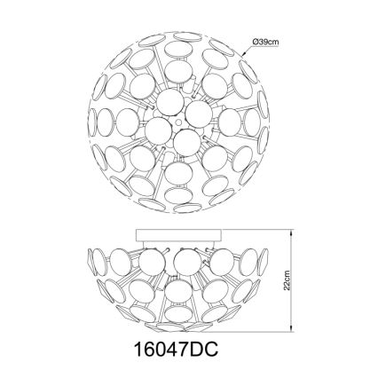 Globo - Loftlampe 10xG9/7W/230V skinnende krom diameter 39 cm