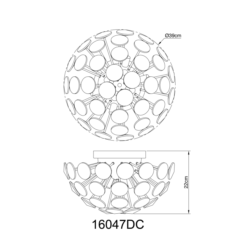 Globo - Loftlampe 10xG9/7W/230V skinnende krom diameter 39 cm