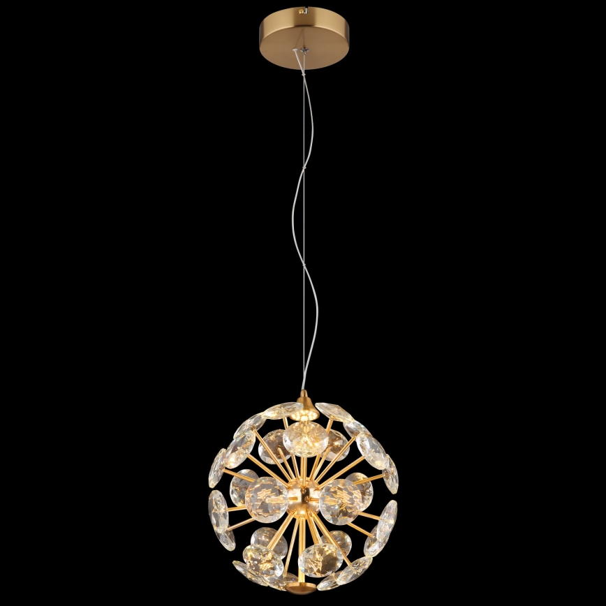 Globo - LED-lysekrone med wireophæng LED/12W/230V 3000K guld