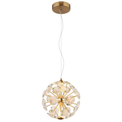 Globo - LED-lysekrone med wireophæng LED/12W/230V 3000K guld