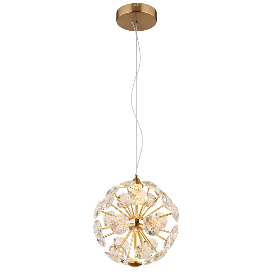 Globo - LED-lysekrone med wireophæng LED/12W/230V 3000K guld