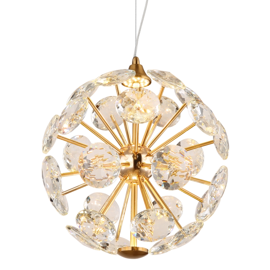 Globo - LED-lysekrone med wireophæng LED/12W/230V 3000K guld