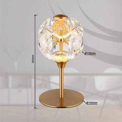 Globo - LED Bordlampe LED/8W/230V 3000K guldfarvet