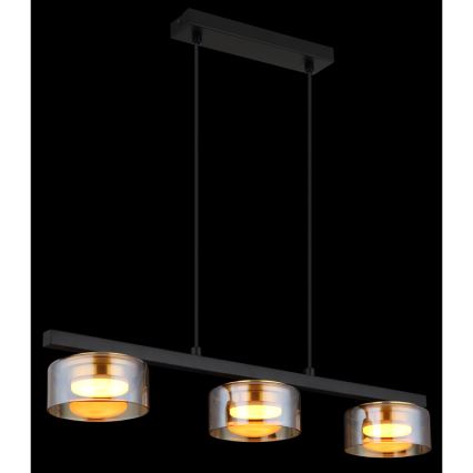 Globo - LED pendel 3xGX53/6W/230V røget/brun