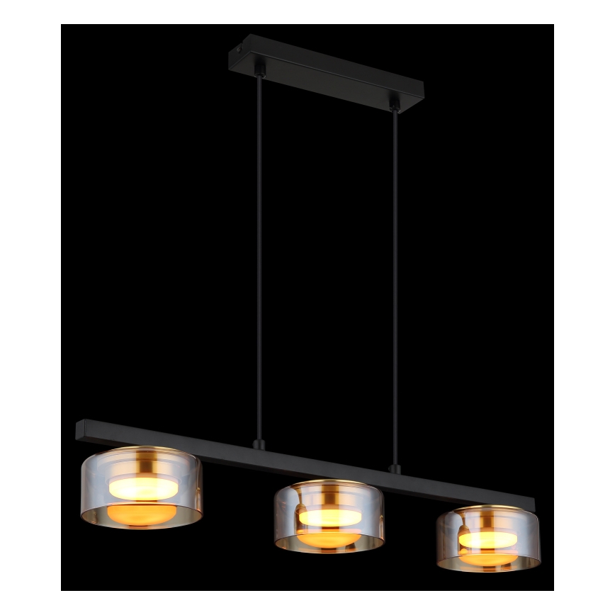 Globo - LED pendel 3xGX53/6W/230V røget/brun