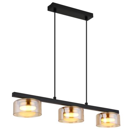 Globo - LED pendel 3xGX53/6W/230V røget/brun
