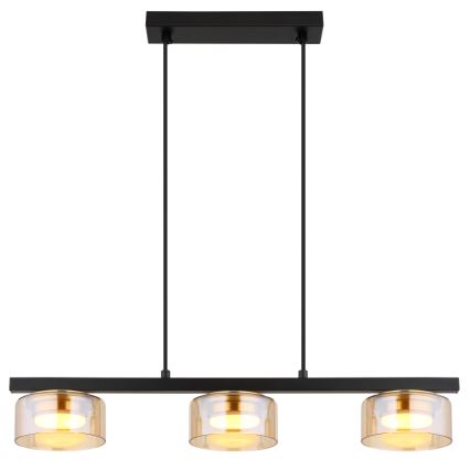 Globo - LED pendel 3xGX53/6W/230V røget/brun