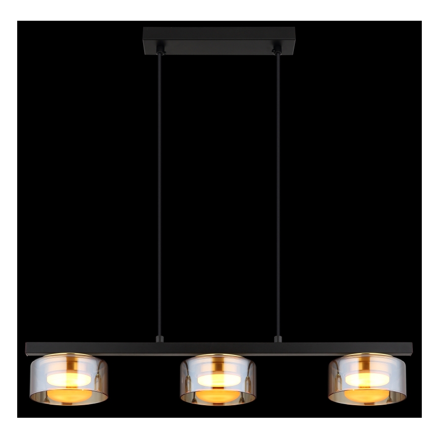 Globo - LED pendel 3xGX53/6W/230V røget/brun