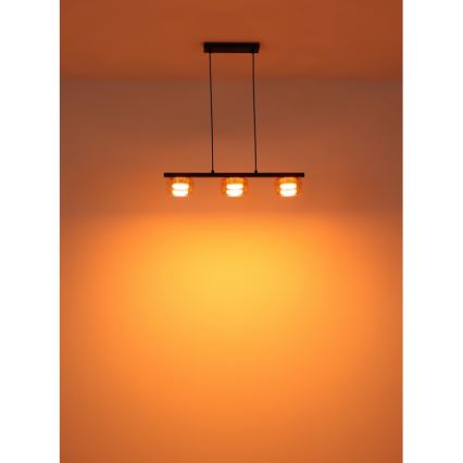 Globo - LED pendel 3xGX53/6W/230V røget/brun