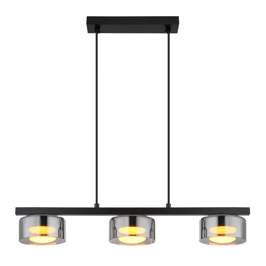 Globo - LED pendel 3xGX53/6W/230V røget/sort
