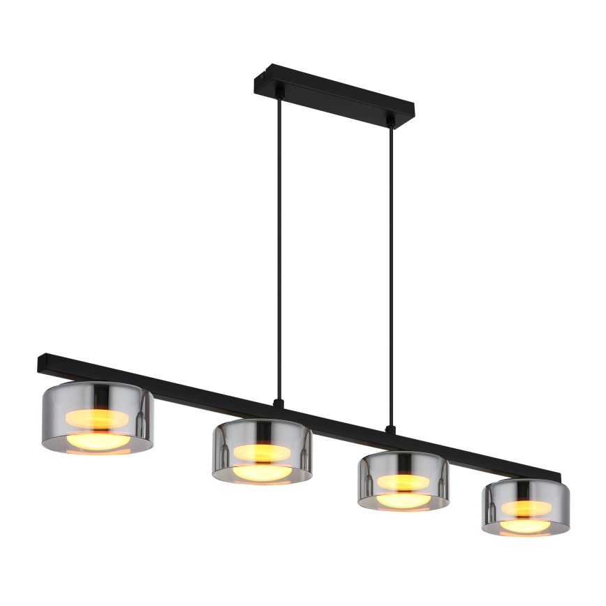 Globo - LED pendel 4xGX53/6W/230V røget/sort