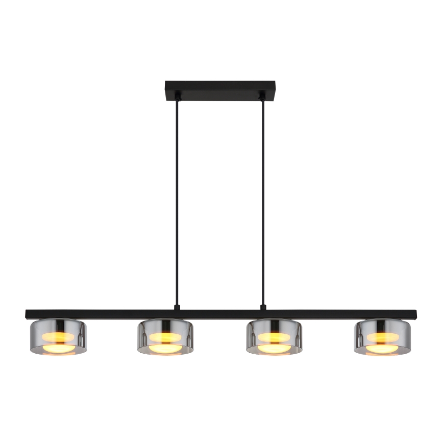Globo - LED pendel 4xGX53/6W/230V røget/sort