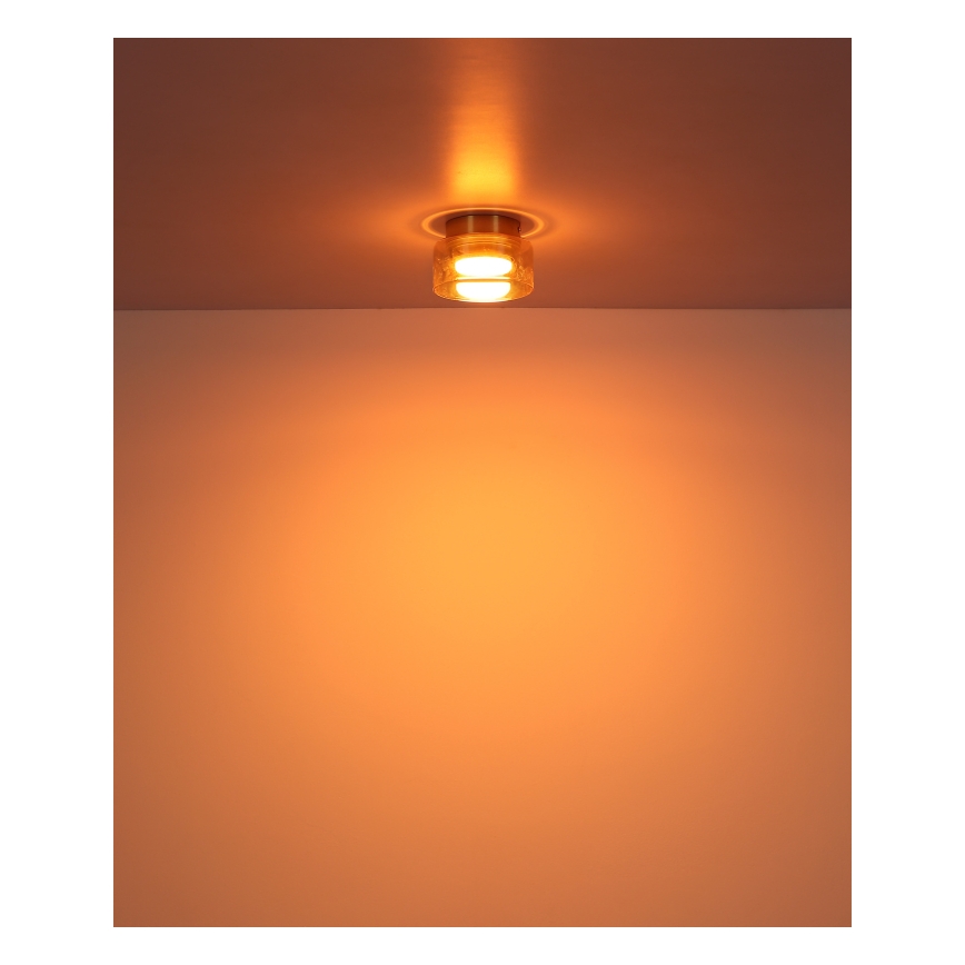 Globo - LED loftlampe 1xGX53/6W/230V diameter 13 cm røget/brun