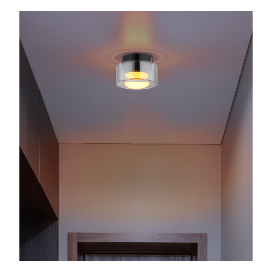 Globo - LED loftlampe 1xGX53/6W/230V diameter 13 cm røget/sort