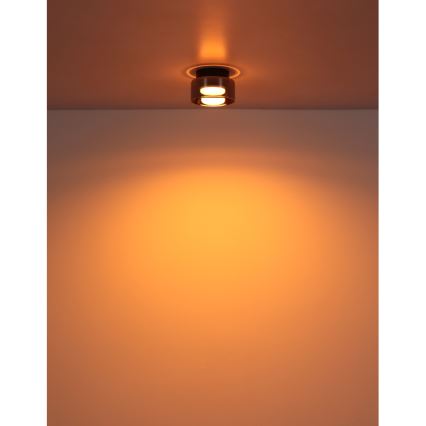 Globo - LED loftlampe 1xGX53/6W/230V diameter 13 cm røget/sort