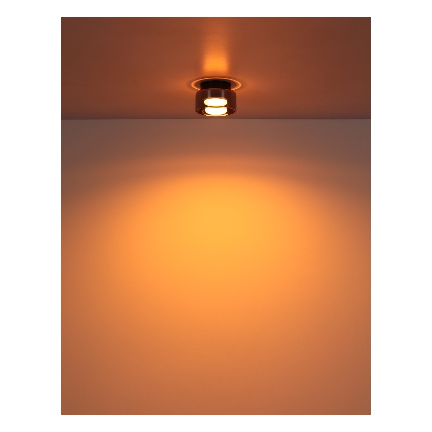 Globo - LED loftlampe 1xGX53/6W/230V diameter 13 cm røget/sort