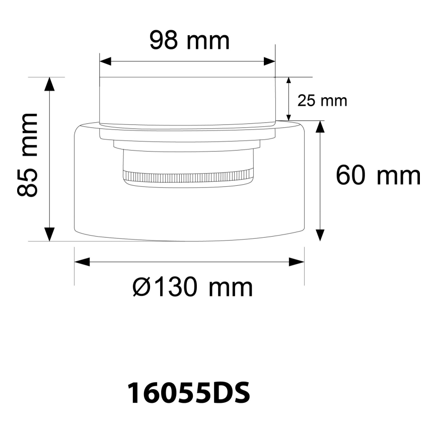 Globo - LED loftlampe 1xGX53/6W/230V diameter 13 cm røget/sort
