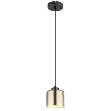 Globo - Pendel 1xE27/60W/230V skinnende krom diameter 14 cm