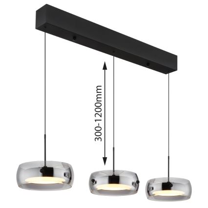 Globo - LED-lysekrone på kabel LED/30W/230V 3000K