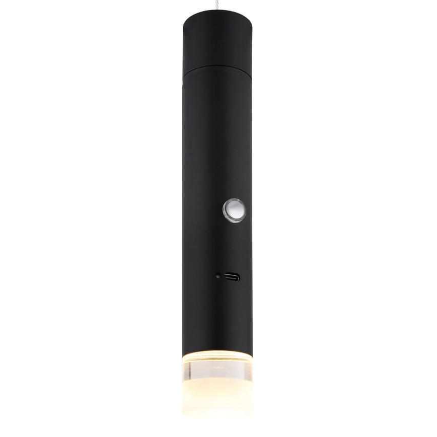 Globo - LED dæmpbar berøringsbetjent genopladelig lampe 2-i-1 LED/2W/230/5V sort