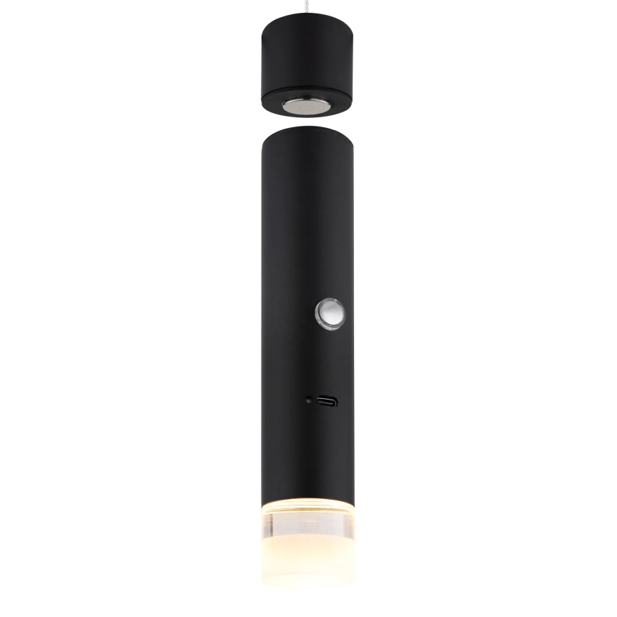 Globo - LED dæmpbar berøringsbetjent genopladelig lampe 2-i-1 LED/2W/230/5V sort