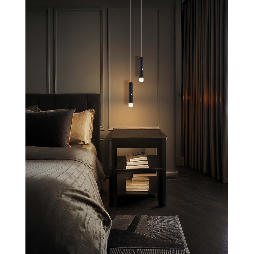 Globo - LED dæmpbar berøringsbetjent genopladelig lampe 2-i-1 LED/2W/230/5V sort