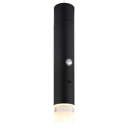 Globo - LED dæmpbar berøringsbetjent genopladelig lampe 2-i-1 LED/2W/230/5V sort