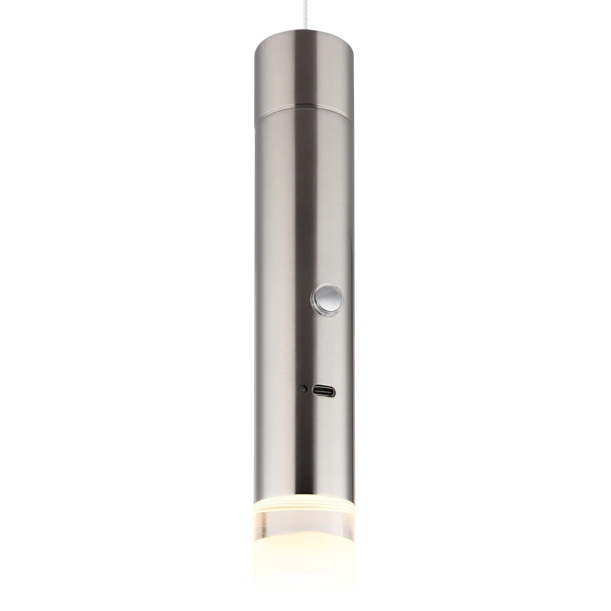 Globo - LED genopladelig, dæmpbar berøringslampe 2 i 1 LED/2W/230/5V mat krom