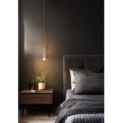 Globo - LED dæmpbar berøringsbetjent genopladelig lampe 2-i-1 LED/2W/230/5V mat krom
