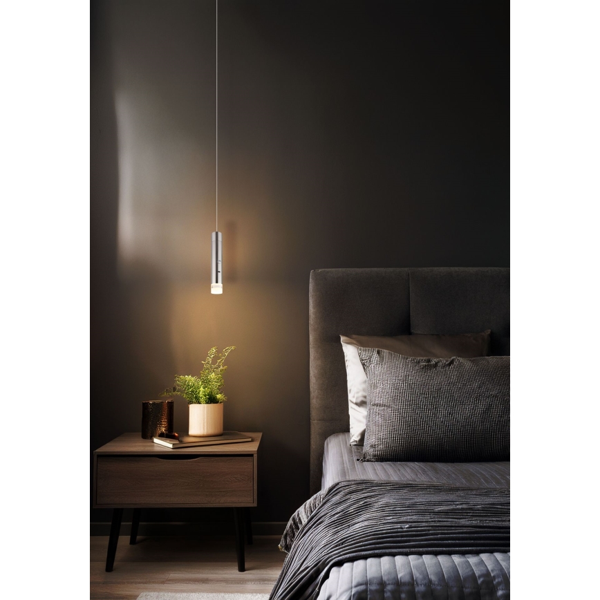 Globo - LED dæmpbar berøringsbetjent genopladelig lampe 2-i-1 LED/2W/230/5V mat krom