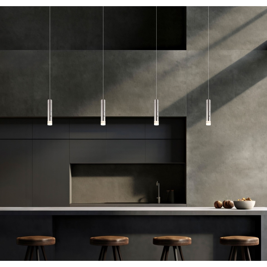 Globo - LED dæmpbar berøringsbetjent genopladelig lampe 2-i-1 LED/2W/230/5V mat krom