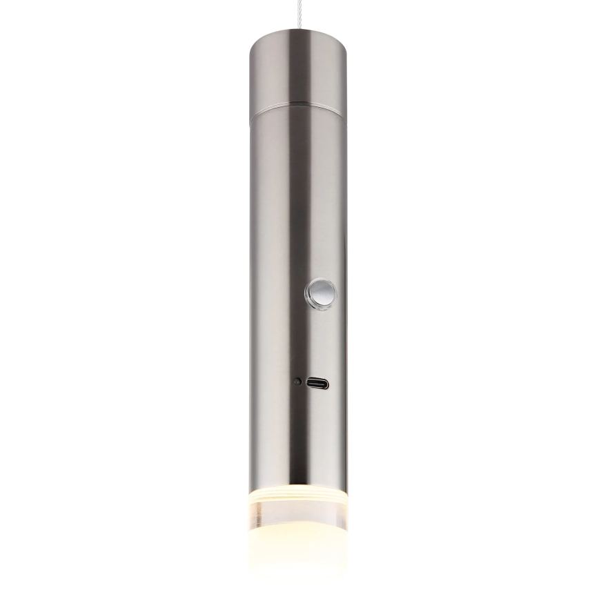 Globo - LED dæmpbar berøringsbetjent genopladelig lampe 2-i-1 LED/2W/230/5V mat krom