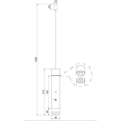 Globo - LED dæmpbar berøringsbetjent genopladelig lampe 2-i-1 LED/2W/230/5V mat krom