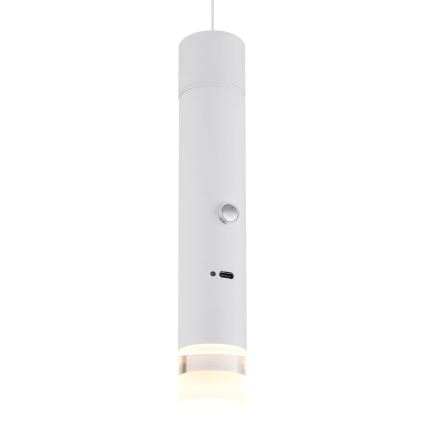 Globo - LED Dæmpbar berøringsbetjent genopladelig lampe 2-i-1 LED/2W/230/5V hvid