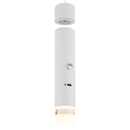 Globo - LED Dæmpbar berøringsbetjent genopladelig lampe 2-i-1 LED/2W/230/5V hvid