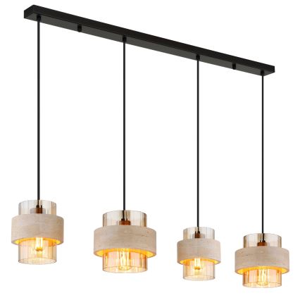 Globo - Pendel på wire 4xE27/40W/230V