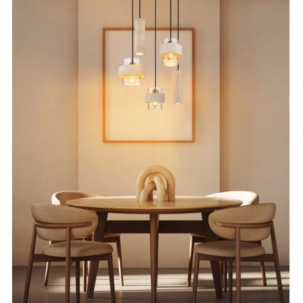 Globo - Loftlampe med wireophæng 3xE27/40W/230V + 2xGU10/10W