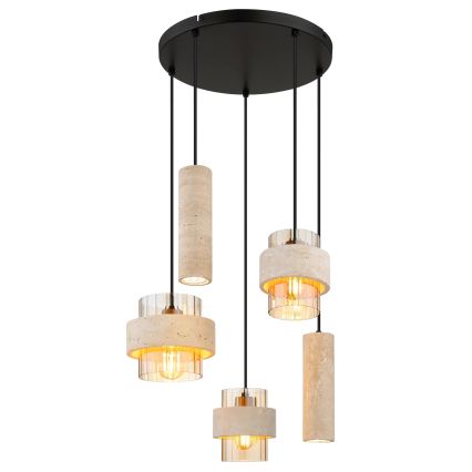Globo - Loftlampe med wireophæng 3xE27/40W/230V + 2xGU10/10W