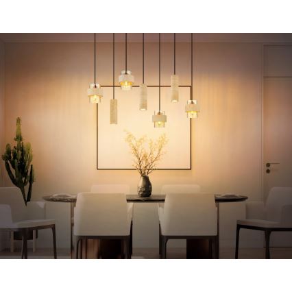 Globo - Pendel med wireophæng 4xE27/40W/230V + 3xGU10/10W