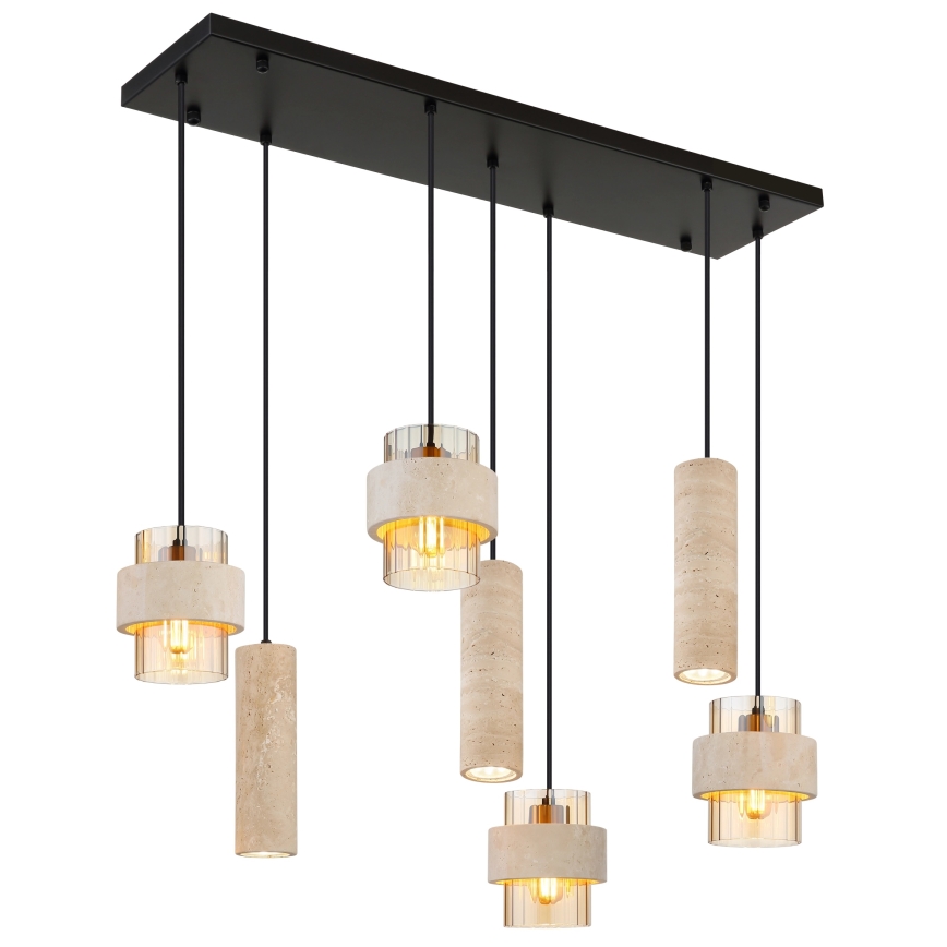 Globo - Pendel med wireophæng 4xE27/40W/230V + 3xGU10/10W