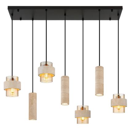 Globo - Pendel med wireophæng 4xE27/40W/230V + 3xGU10/10W