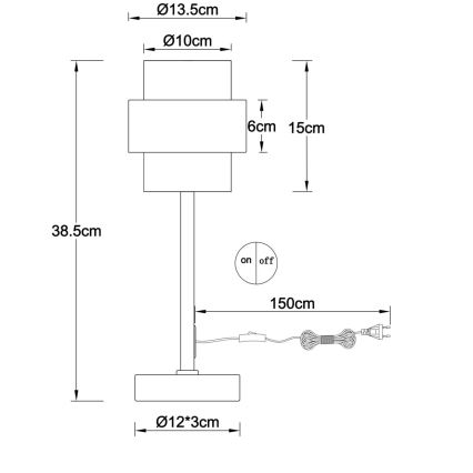 Globo - Bordlampe 1xE27/40W/230V