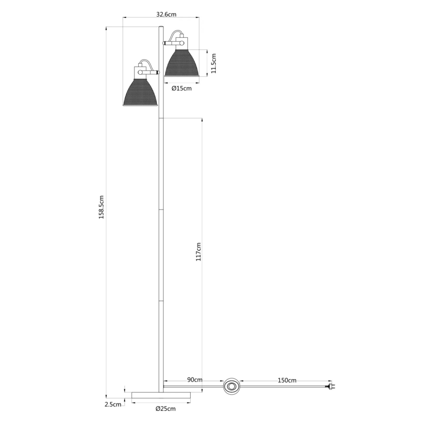 Globo - Gulvlampe 2xE14/40W/230V