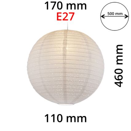 GLOBO 16911 - Lampeskærm til pendel VARYS E27 pr.50 cm