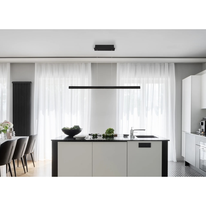 Globo - LED-dæmpbar pendel på wire med berøringsbetjening LED/43W/230V 4000K sort
