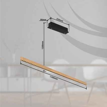 Globo - LED dæmpbar berøringsbetjent lysekrone med wireophæng LED/43W/230V 4000K messing