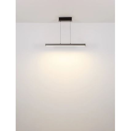 Globo - dæmpbar LED-pendel med touchstyring, ophængt på kabel, LED/39W/230V 2700/4000/6000K, grå
