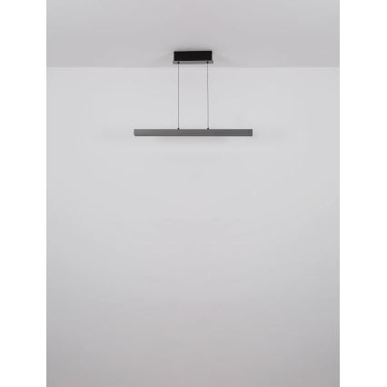 Globo - dæmpbar LED-pendel med touchstyring, ophængt på kabel, LED/39W/230V 2700/4000/6000K, grå